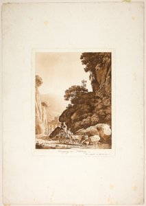 Ingang naar de smalle doorgang door Jacob Wilhelm Mechau