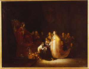De koningin van Sheba voor koning Salomo