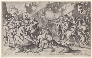 Bekering van Paulus door Jacob de Gheyn (II) (attributed to workshop of)
