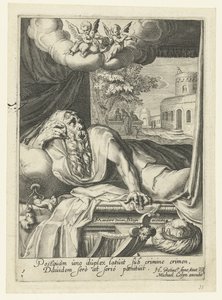 David als berouwvolle zondaar door Jacob de Gheyn (II) (workshop of)