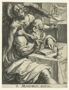 Evangelist Mattheüs door Jacob de Gheyn (II) (workshop of)