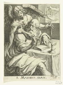 Evangelist Mattheüs door Jacob de Gheyn (II) (workshop of)