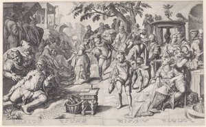 De verloren zoon verkwist zijn geld door Jacob de Gheyn (II)