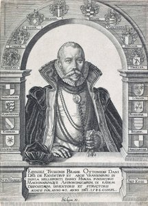Portret van Tycho Brahe 1546 - 1601, pub. 1586 door Jacob de Gheyn