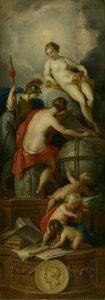 Allegorie op het schrijven van de Geschiedenis door Jacob de Wit