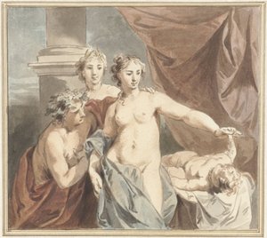 Ceres, Venus, Bacchus en slapende Amor