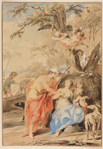 Jupiter en Mnemosyne door Jacob de Wit