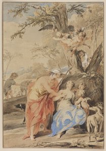 Jupiter en Mnemosyne, 1733 door Jacob de Wit