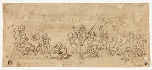 Spelende Putti door Jacob de Wit