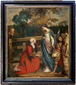 Parochiekerk Onze-Lieve-Vrouw Bezoeking. Interieur. Schilderij. "Maria