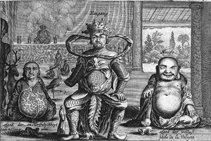 Chinese Goden inclusief Shou-hsing, de God van de Lang Leven, uit een verslag van een Nederlandse Ambassade naar China