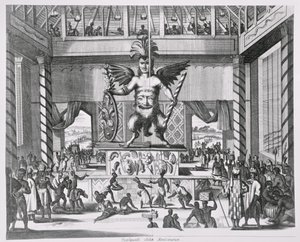 Mexicaanse God Huitzilopochtli, uit 