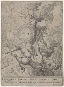 De Heilige Michaël bewaakt de hemelpoort door Jacob van Oost (I)