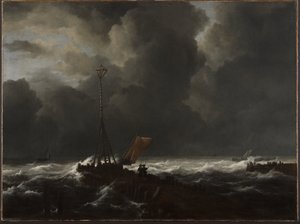 Ruwe Zee bij een Steiger
