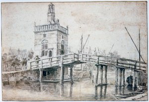 De Brug bij Alkmaar door Jacob van Ruisdael