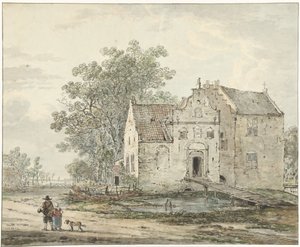 Kasteel IJzendoorn in de Betuwe door Jacob van Strij