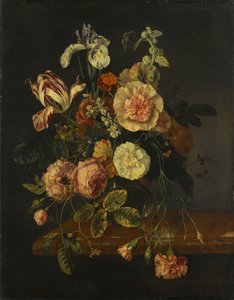Stilleven met bloemen door Jacob van Walscapelle (attributed to)