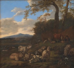 De kudde schapen door Jacob van der Does d.Æ.