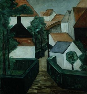 Compositie 5, landschap met een weg