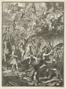 Het leger van Willem III verslaat de vijanden door Jacobus Baptist