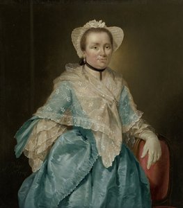 Portret van Elisabeth Troost (1730-1790) door Jacobus Buys (signed by artist)
