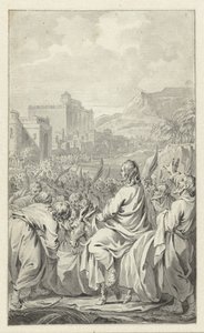 De intocht in Jerusalem door Jacobus Buys