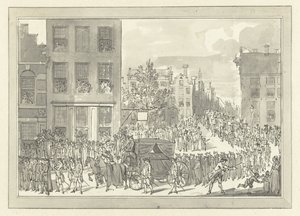 Lijkstatie van Wolter Jan Gerrit baron Bentinck te Amsterdam, 28 Augustus 1781 door Jacobus Buys