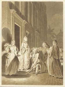 Scene uit Lubbert Lubbertse, of de geadelde boer