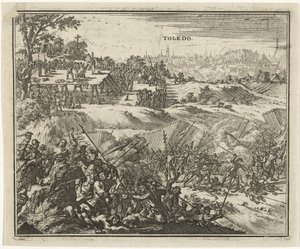 Gevecht bij Toledo door Jacobus Harrewijn