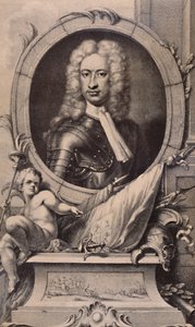 Charles Mordaunt, Graaf van Peterborough en Monmouth, Engelse soldaat, ca. 1740 1894 door Jacobus Houbraken