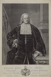 Christian Gabriel Schroder, 1764 door Jacobus Houbraken