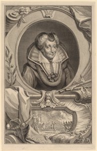 Louise de Coligny door Jacobus Houbraken