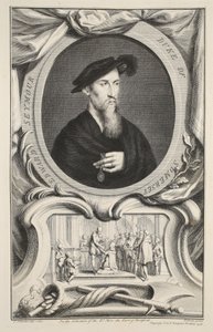Portret van Edward Seymour, Hertog van Somerset, illustratie uit 