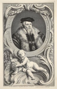 Portret van Francis Russell, illustratie uit 