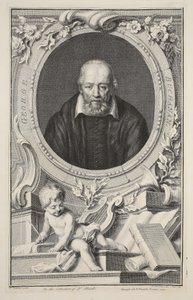 Portret van George Buchanan, naar Frans Pourbus, illustratie uit 