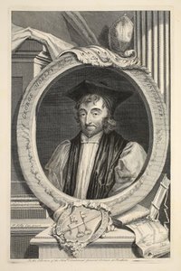 Portret van George Morley, bisschop van Winchester, illustratie uit 