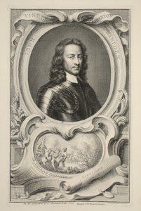 Portret van John Hampden, illustratie uit 