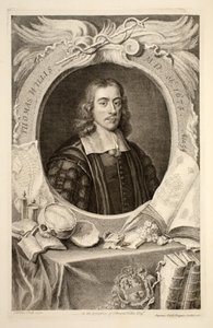 Portret van Thomas Willis, M.D., illustratie uit 