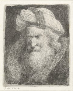 Oude man met baard door Jacobus Ludovicus Cornet