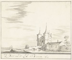 De poort aan de Lek te Vianen in 1607