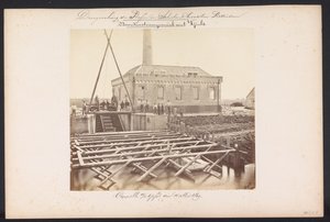 Benedenstoomgemaal met Vijzels, Cappelle aan den IJssel den 14 Mei 1869 door Jacobus van Gorkom jr.