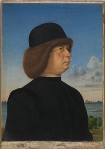 Portret van Alvise Contarini(); (verso) Een vastgebonden Roebuck