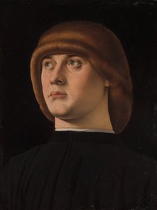 Portret van een jonge man, 1480s door Jacometto Veneziano