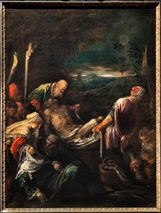 Begrafenis van het lichaam van Christus, c.1580 door Jacopo (1510 92) Bassano