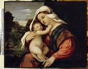 De Maagd en het Kind door Jacopo (c.1480 1528) Palma