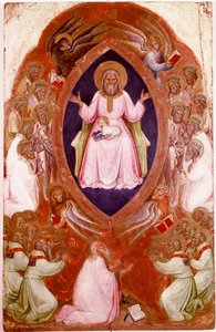 Centraal paneel van de Polyptiek van de Openbaring: de Visie van Sint Jan de Evangelist door Jacopo Alberegno