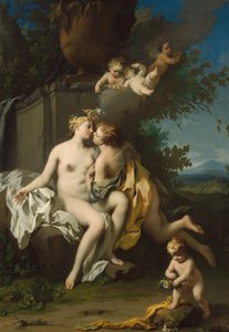 Flora en Zephyr door Jacopo Amigoni