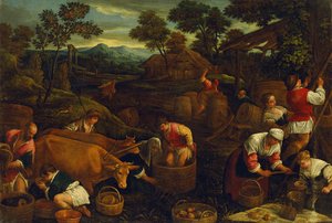 Herfst door Jacopo Bassano