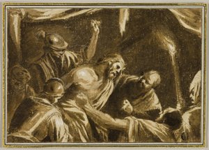 Christus gekroond met doornen door Jacopo Bassano