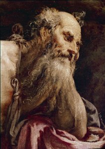 Sint Hiëronymus in meditatie door Jacopo Bassano